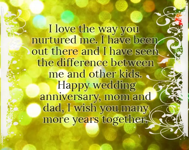 Anniversary Message To Mum And Dad