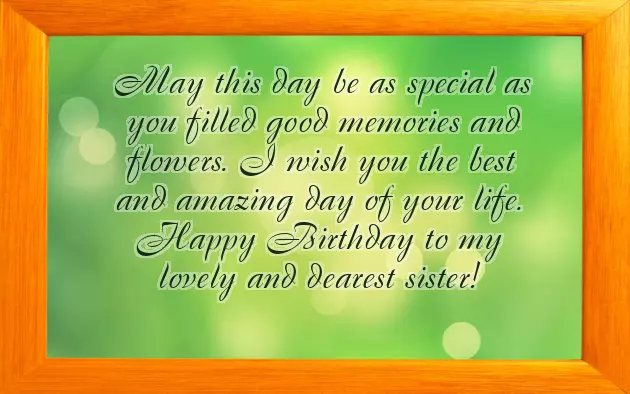 Bday Wishes For Elder Sister