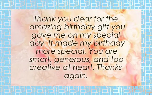 Thank You For Warm Birthday Wishes