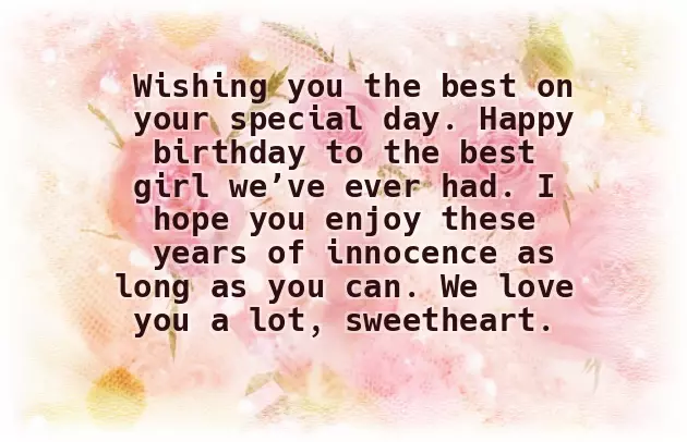 Best Birthday Wishes To Little Girl