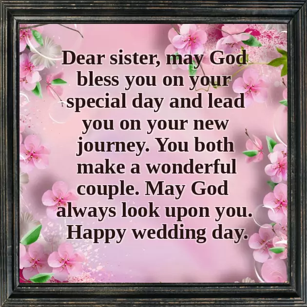 Wedding Wishes Messages For Sister