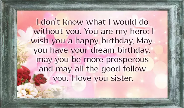 Happy Birthday Sister From Brother