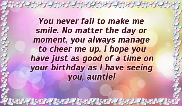 Birthday Wishes For An Aunt From Niece