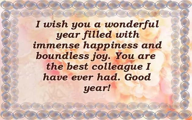 Happy New Year For Colleagues