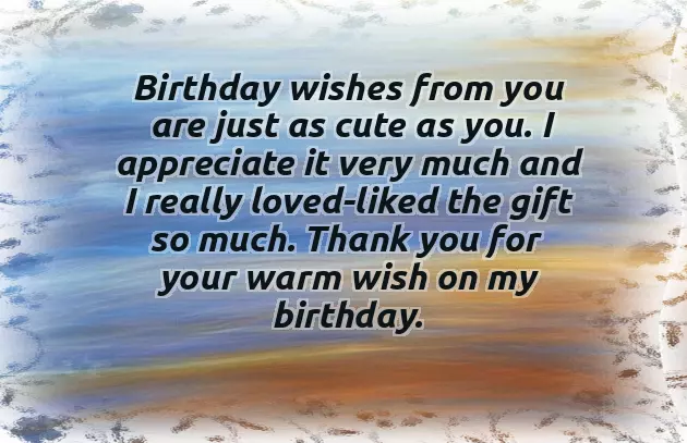 Thanking For Birthday