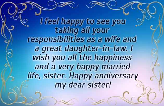 Wedding Day Wishes For Sister