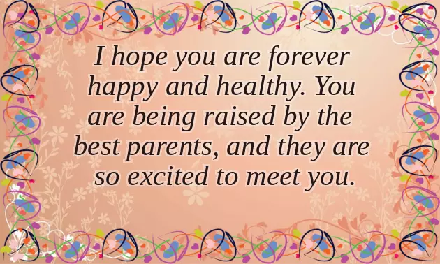 Newborn Baby Welcome Message