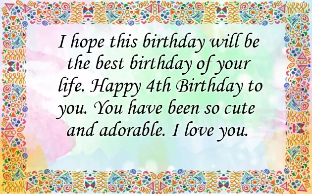 Birthday Wishes For A 4 Year Girl Birthday Wishes For A 4 Year Girl