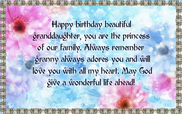 Birthday Wishes For A 13 Year Old Granddaughter