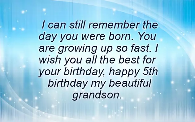 Happy 5Th Birthday To My Grandson