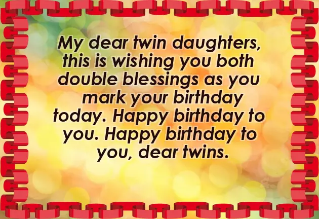 Happy Birthday To My Twin Daughters