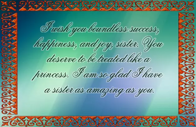 Sister Birthday Best Wishes
