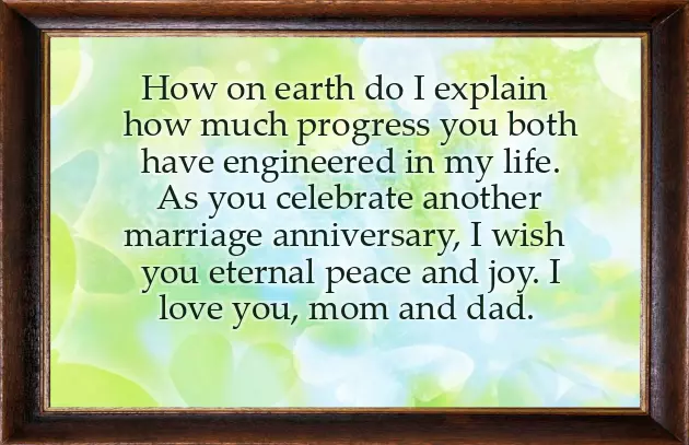 Anniversary Message To Mum And Dad