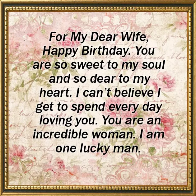 Sincere Birthday Wishes For Wife