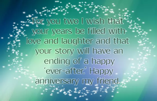 Wedding Anniversary Wishes For Friend In English