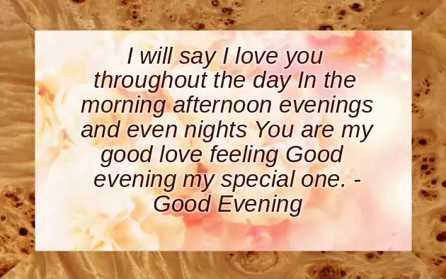 Good Evening To A Friend