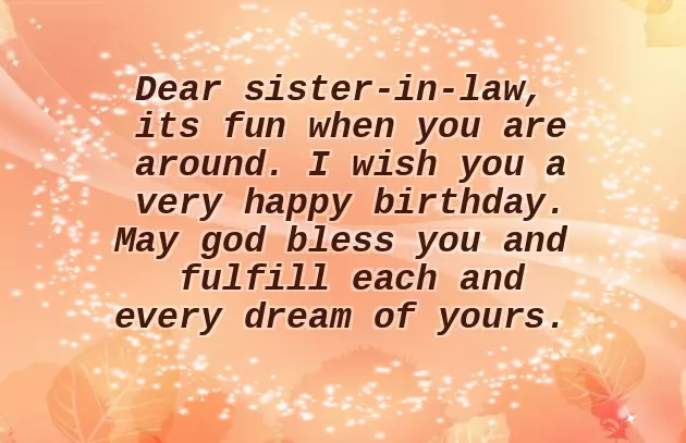 Sister In Law Birthday