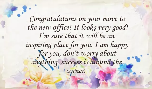 Congratulations For Your New Office