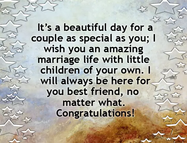 Congrats To Friend On His Marriage