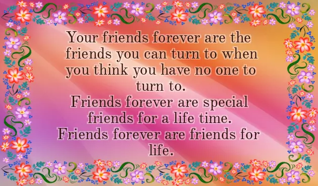Friends For Life Poem