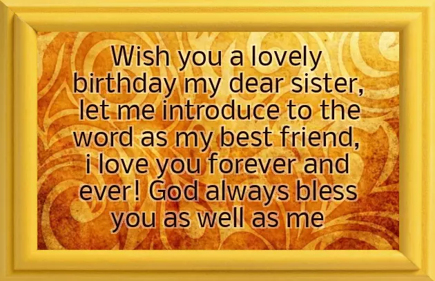 A Best Birthday Wish For Sister