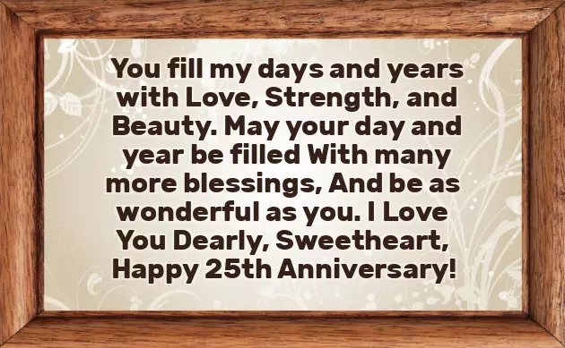 Silver Wedding Anniversary Greetings