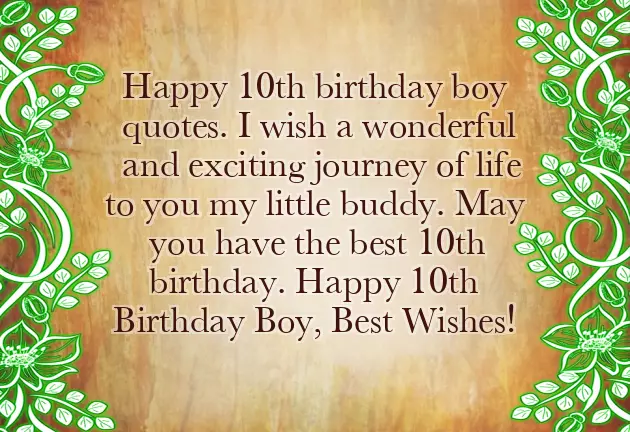 10Th Birthday Wish For Son