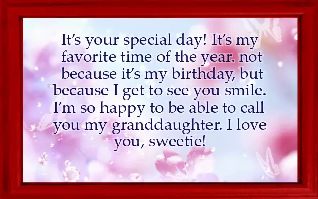 Birthday Wishes To A Beautiful Granddaughter