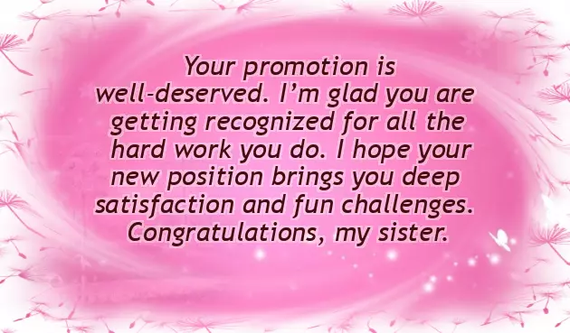 Promotion Wishes To Husband