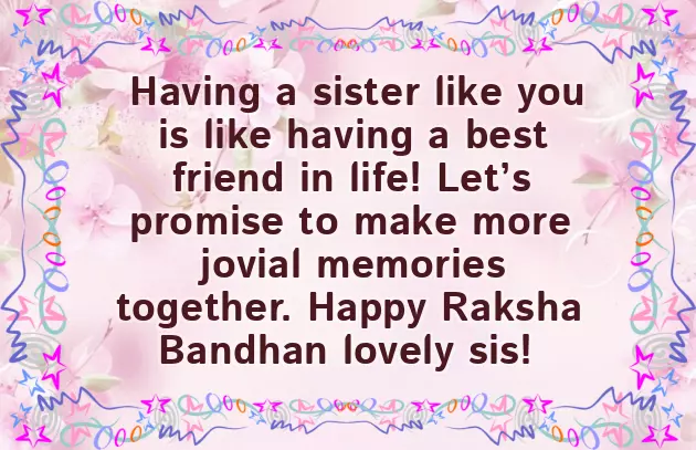 Raksha Bandhan Wishes From Sister To Brother