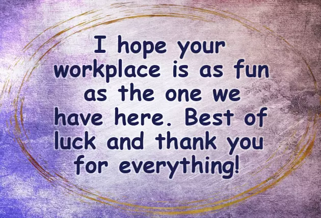 Wishing Someone Well On New Job