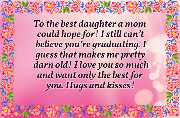 Graduation Message For Daughter Kindergarten