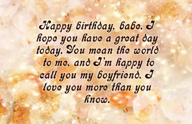 Greetings To Boyfriend Birthday