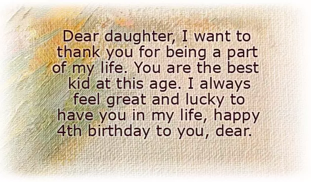 Birthday Wishes For Baby Girl 4Th Birthday