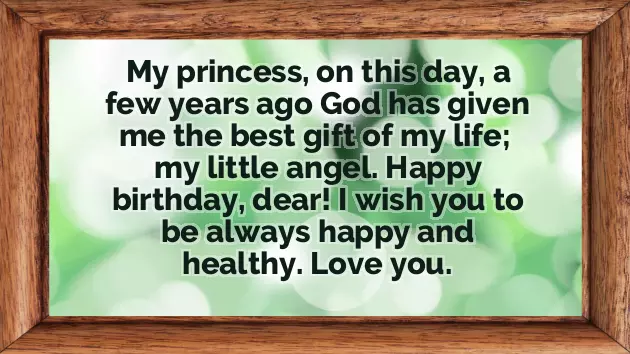 Birthday Wishes For 4 Year Old Daughter