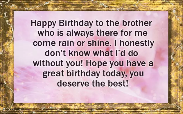 Birthday Greetings To A Younger Brother