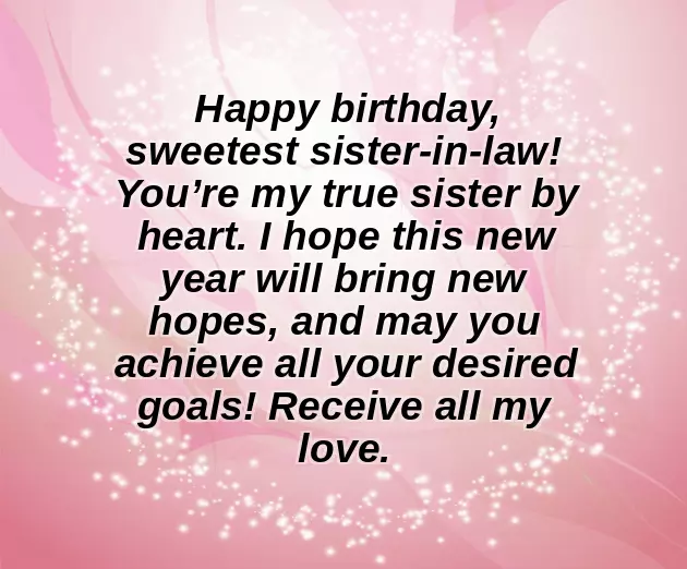 Birthday Wishes To Sister In Law