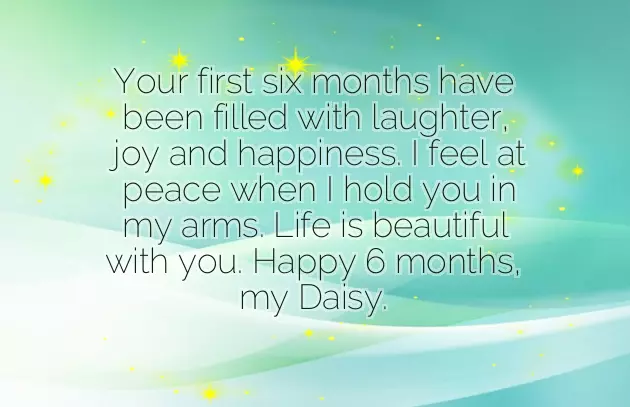 6 Month Completed Baby Wishes 6 Month Completed Baby Wishes