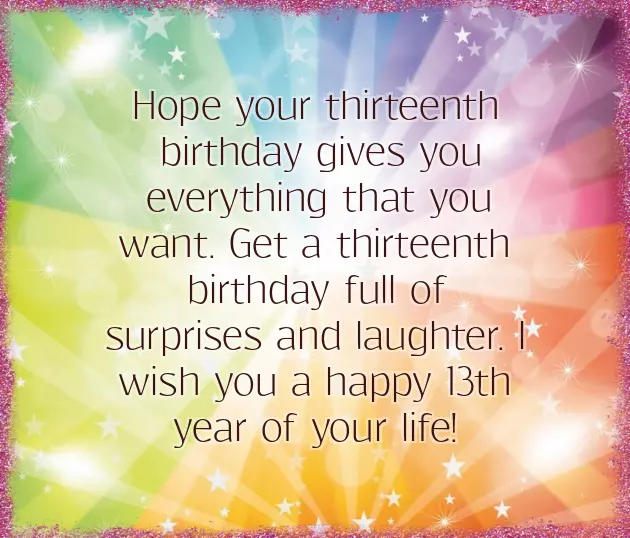 Happy 13Th Birthday Quotes Happy 13Th Birthday Quotes