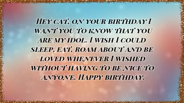 Birthday Wishes For Cats