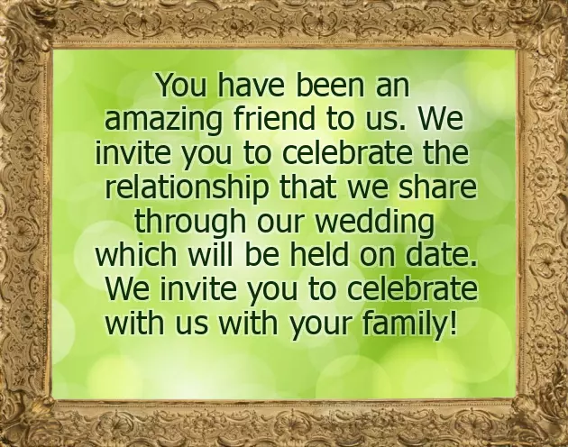 Wedding Invitation Caption