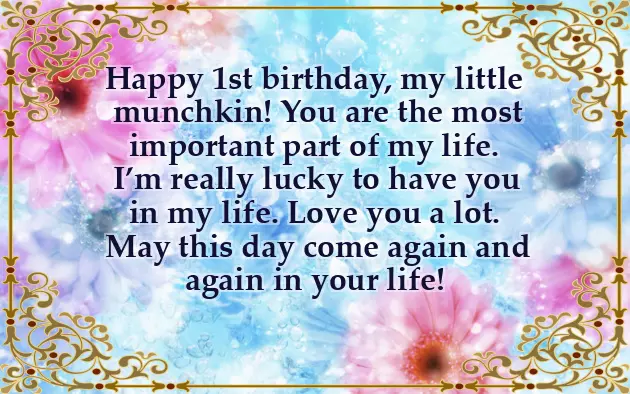 Birthday Wishes To 1 Year Baby Girl Birthday Wishes To 1 Year Baby Girl