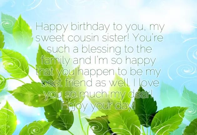 Quotes For Cousin Sister Birthday