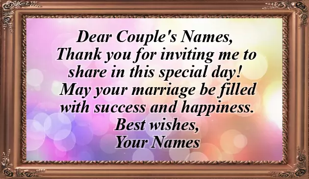 Sample Wedding Greetings