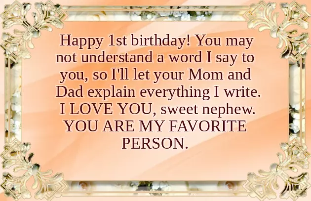 Birthday Wishes To A One Year Old Baby Boy