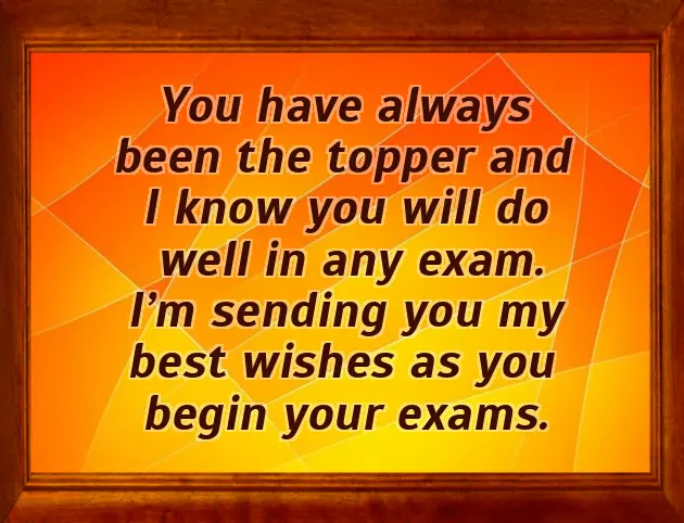 Good Luck Text For Exam