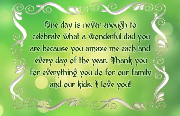 Fathers Day Message To Hubby
