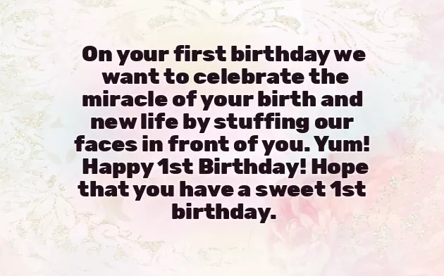 1St Year Baby Girl Birthday Wishes