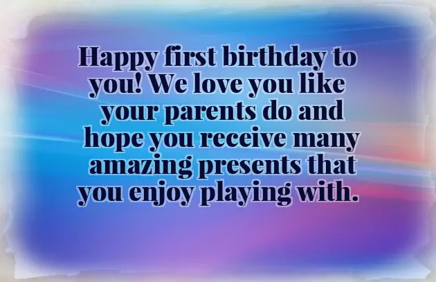 Birthday Wish For 1 Year Old Baby Boy