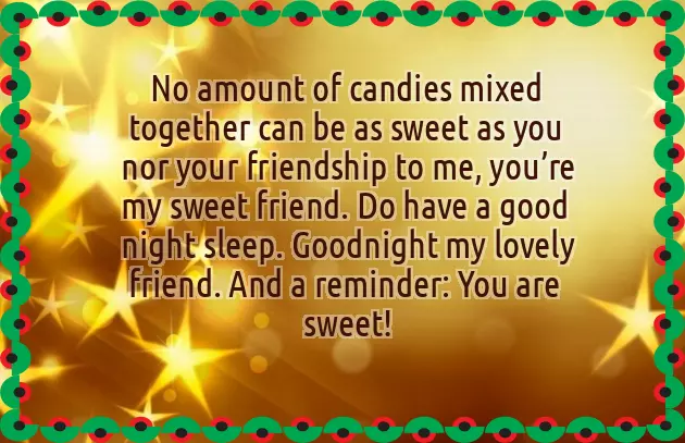 Sweet Good Night Text For A Friend